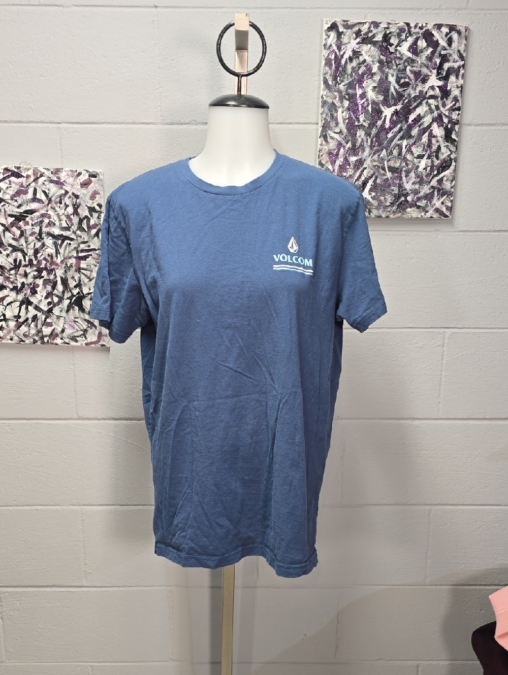 Volcom Blue Short Sleeve Logo Tee
